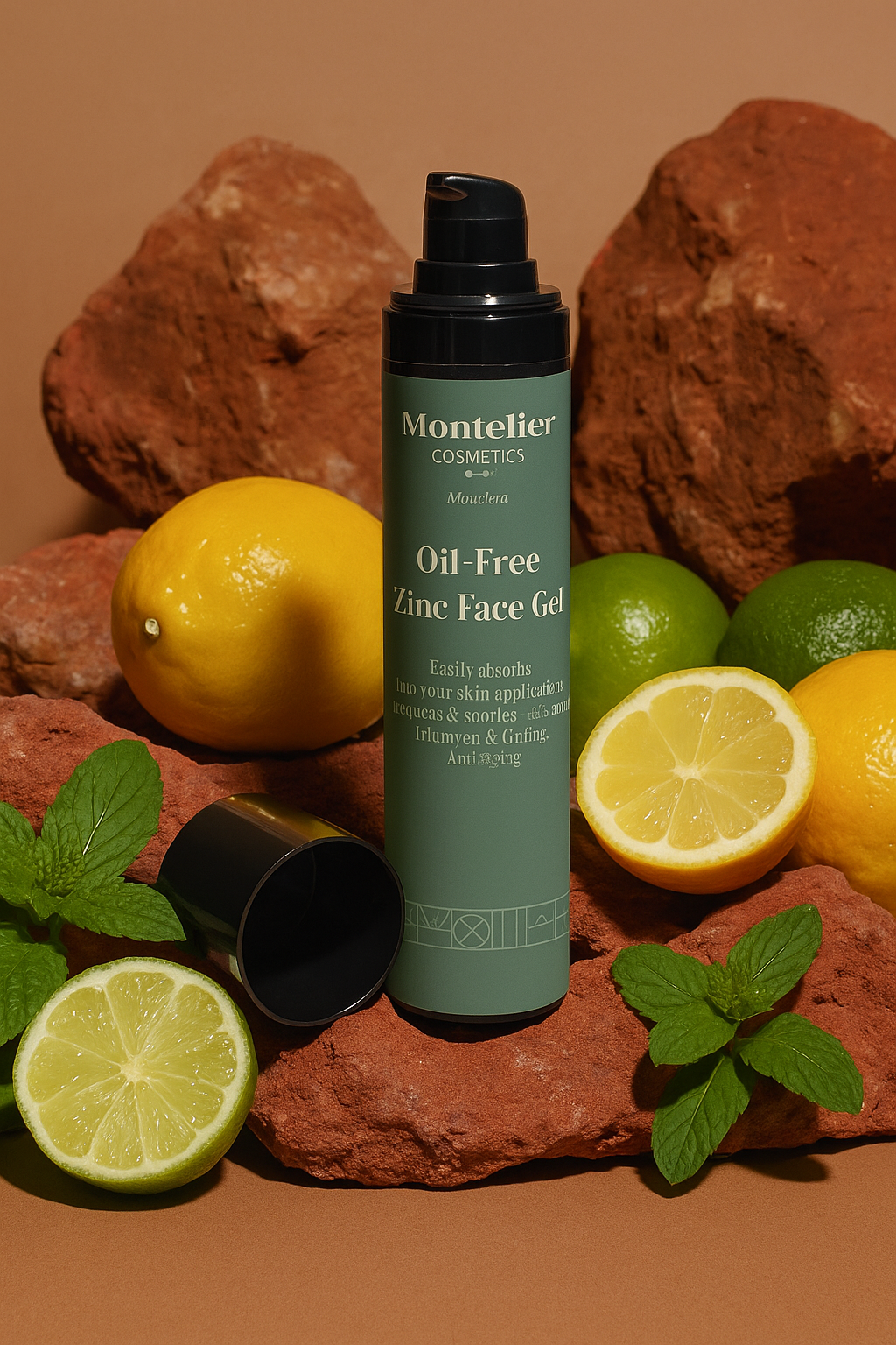 Gel facial con zinc- textura no grasa